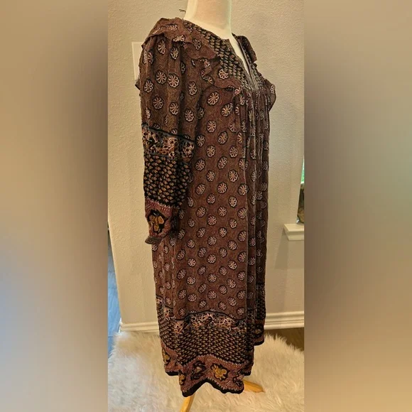 FRYE Jenna Bohemian Aniversary Collection ruffle midi dress Size XS - Picture 4 of 10